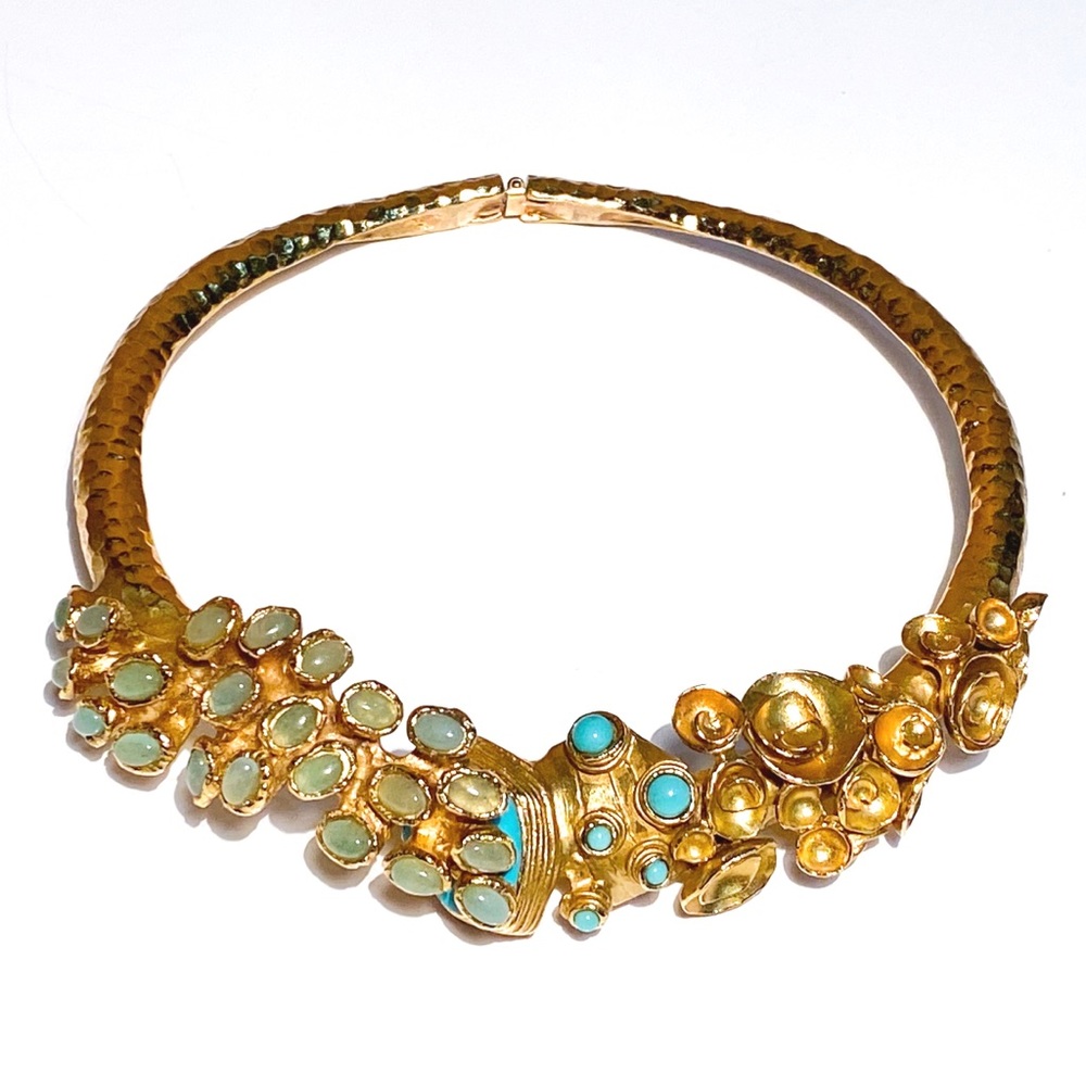 Rare Yves Saint Laurent Arty Brutalist Choker Necklace - Picture 7 of 16